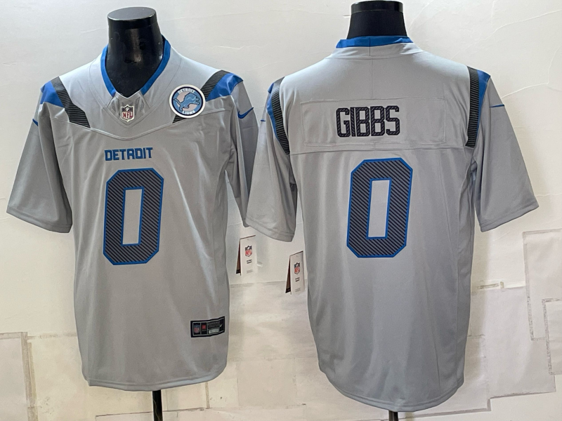 2026 Men Detroit Lions #0 Gibbs grey Nike Limited NFL Jersey 0912003->detroit lions->NFL Jersey 2026 Men Detroit Lions #0 Gibbs grey Nike Limited NFL Jersey 0912003->detroit lions->NFL Jersey